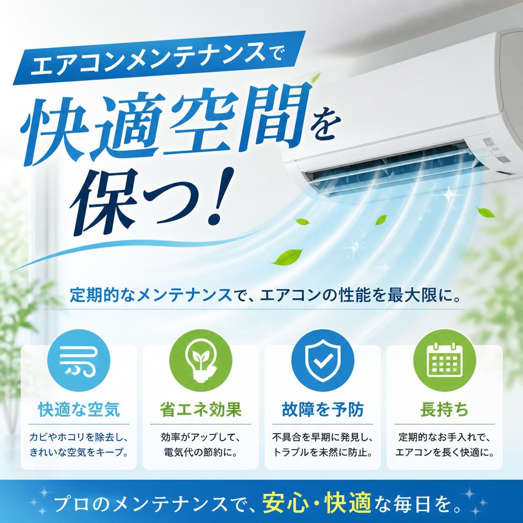 エアコンメンテナンスで快適空間を保つ！