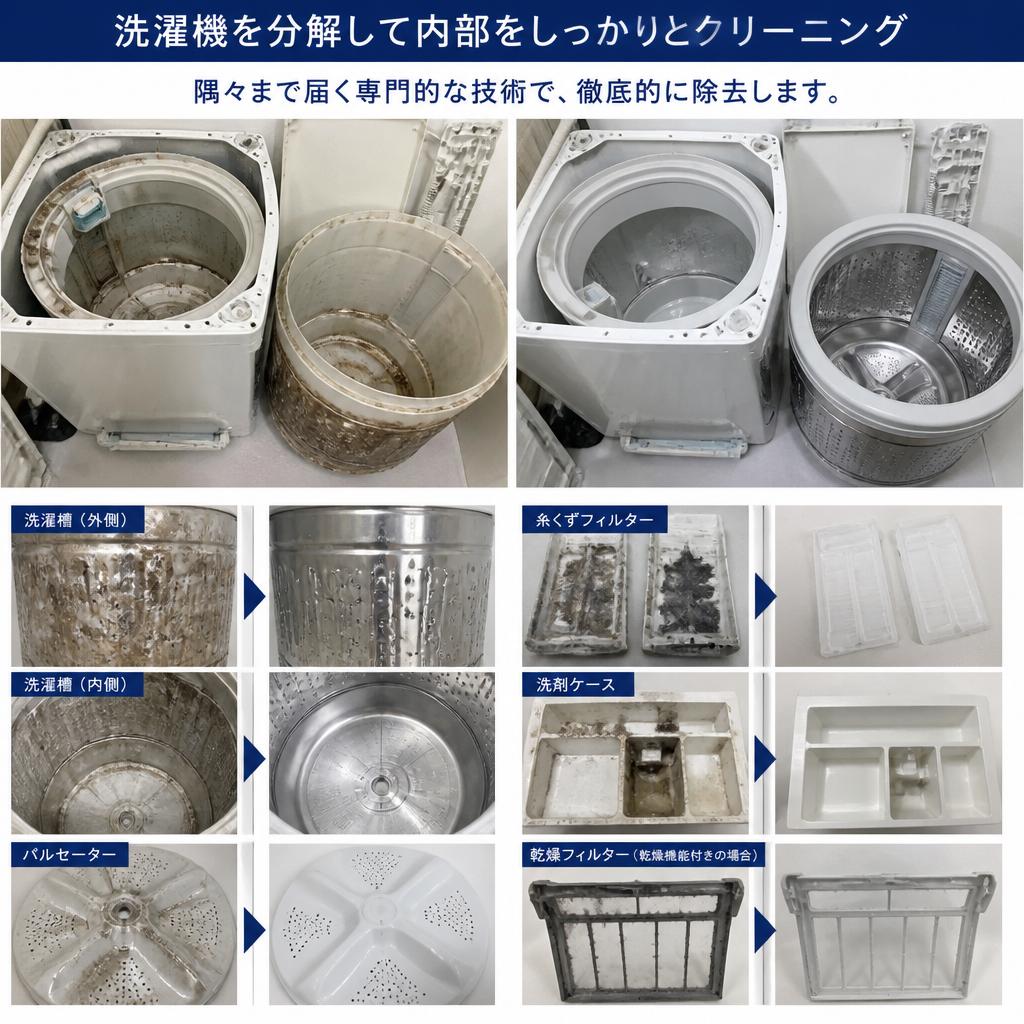 分解クリーニングのプロセス